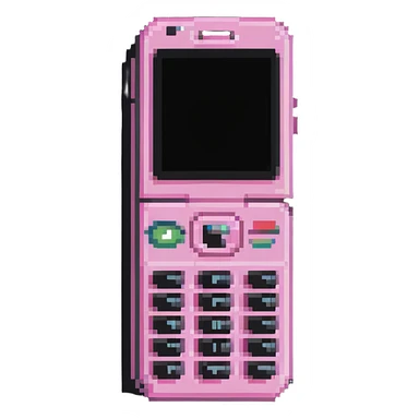 pink gothic flip phone sticker