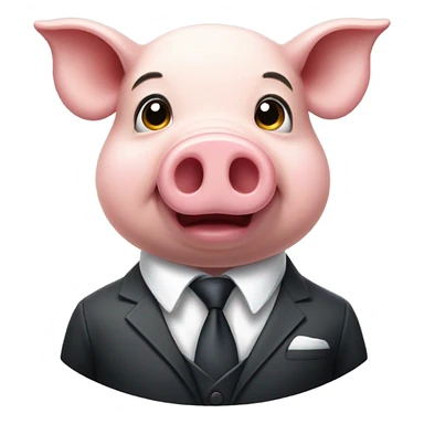 Pig wearing a suit  sticker