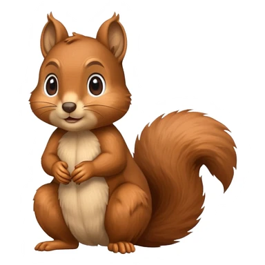 Squirrel squatting  sticker
