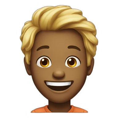 A black 13 year old laughing, ugly, ugly laugh sticker