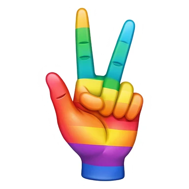 Rainbow middle finger  sticker