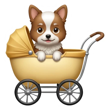 dog in a pram sticker