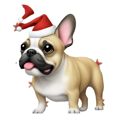 French bulldog in a Christmas mood  sticker
