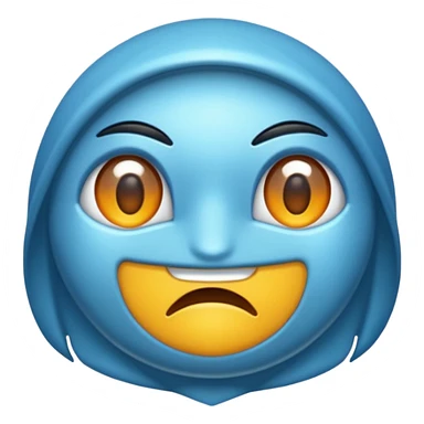 Sadece mavi renkte olan bir fransız kornası sticker