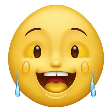 Emoji laughing really hard and crying tears sticker