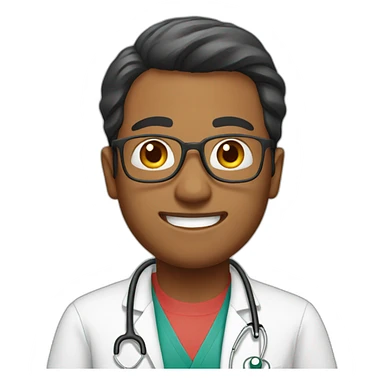 bangladeshi doctor guy white sticker