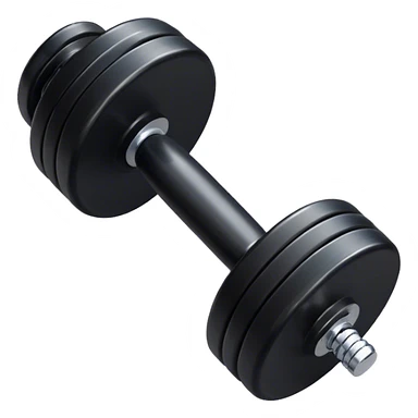 black dumbbell sticker