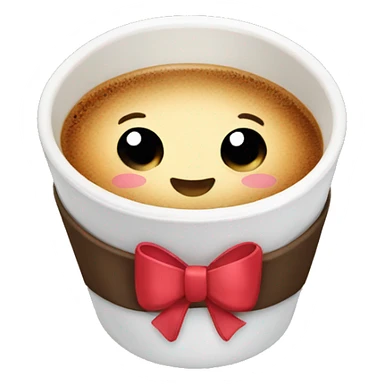 cute bow coffee sticker