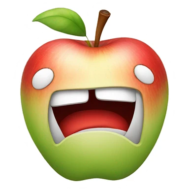 apple logo shocked sticker