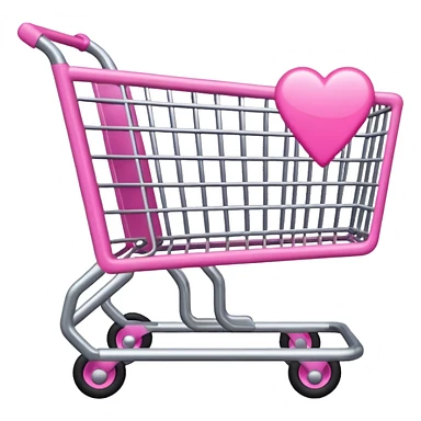 make shopping cart with pink tones. sticker