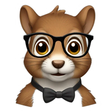 Squirrel with glasses sticker