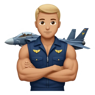 a big powerful fighter of the navy sticker