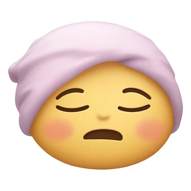 Pastel sleep emoji with zzz sticker