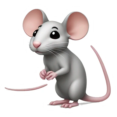 Mouse with little round body no front feet and a really long tail sticker