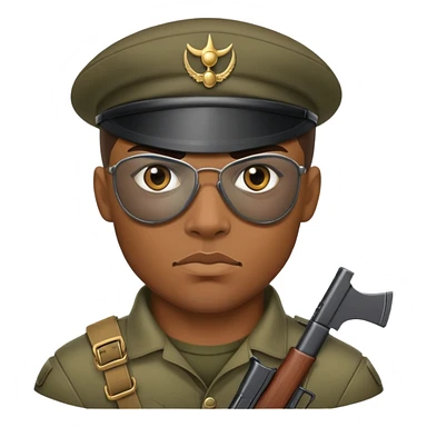 african-american mercenary with eye-patch sticker