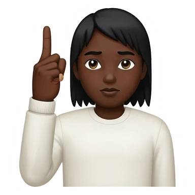 Middle finger black  sticker