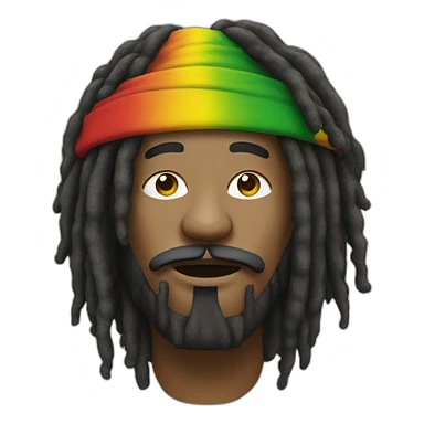 a rasta who smokes cannabis sticker