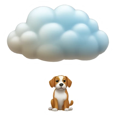 A cloud that it is raining cat and dogs sticker