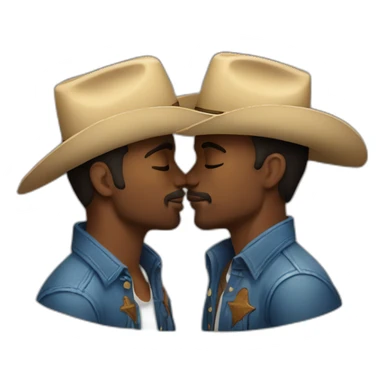 gay cowboys kissing sticker