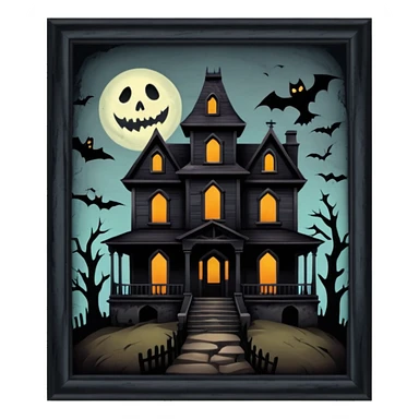 House on haunted hill sticker