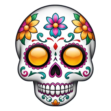 sugar skull sticker
