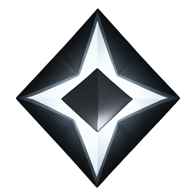 Black diamond with white star in the center sticker