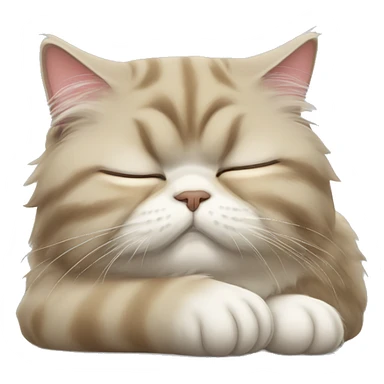 sleeping persian cat sticker