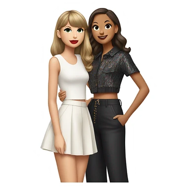 Taylor swift with Olivia rodrigo  sticker
