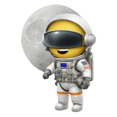 military on the moon sticker