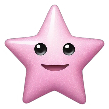 pastel pink star sparkle sticker