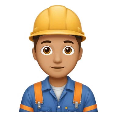 character wearing work overalls  sticker
