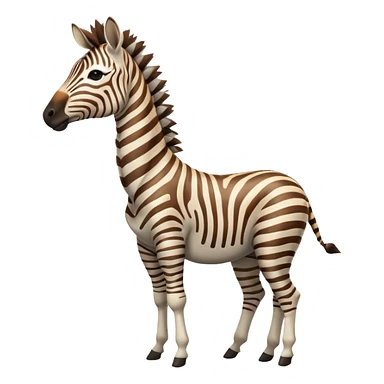 A zebra standing at two legs hitting the dab with a low taper fade on their head sticker