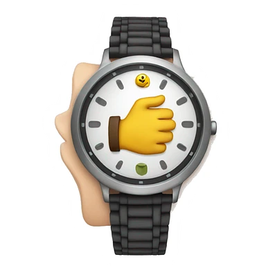 Hand on watch  sticker