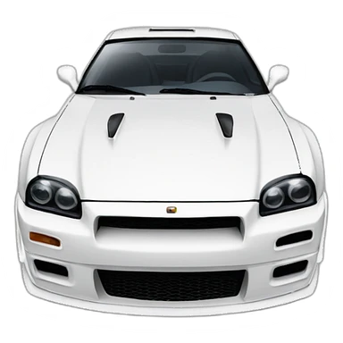 White Skyline gtr sticker