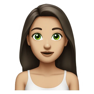 Brunette wir green eyes  sticker