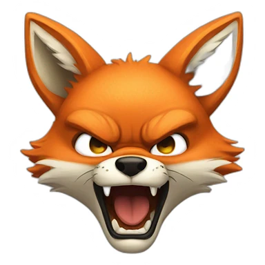 Angry fox sticker