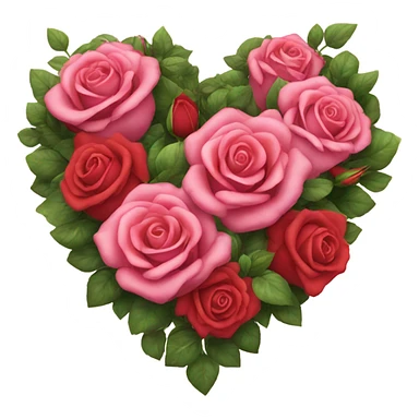Heart with roses sticker