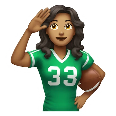 woman football saluting sticker