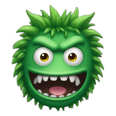 Green monster sticker