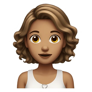 White Colombian girl with brown hair with multiple rings sticker