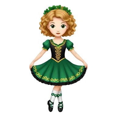 irish woman dance shoes sticker