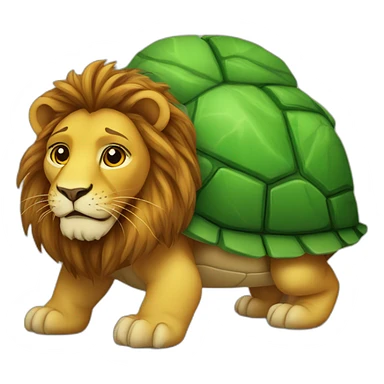 Lion sur une tortue sticker