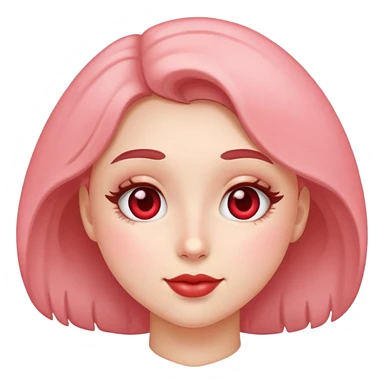 heart eyes with rosey cheeks  sticker