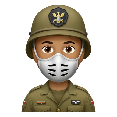 soldier with masks sticker