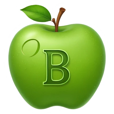 Empty apple like o with letter B in the midlle sticker