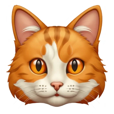 Res cat with big nose sticker