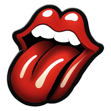 Rolling Stones tongue logo sticker