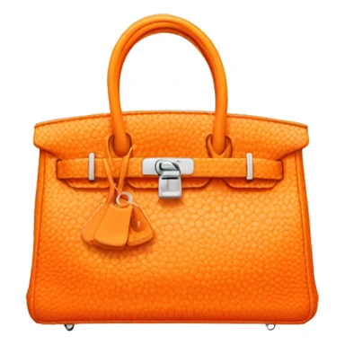 Orange birkin purse sticker