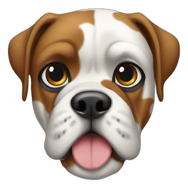 Chien boxer blanc sticker