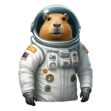 capybara in a spacesuit sticker